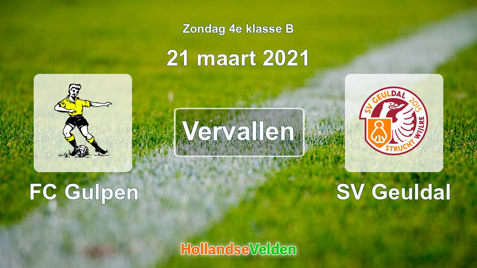 Geplande wedstrijd: FC Gulpen - SV Geuldal (21 maart 2021)