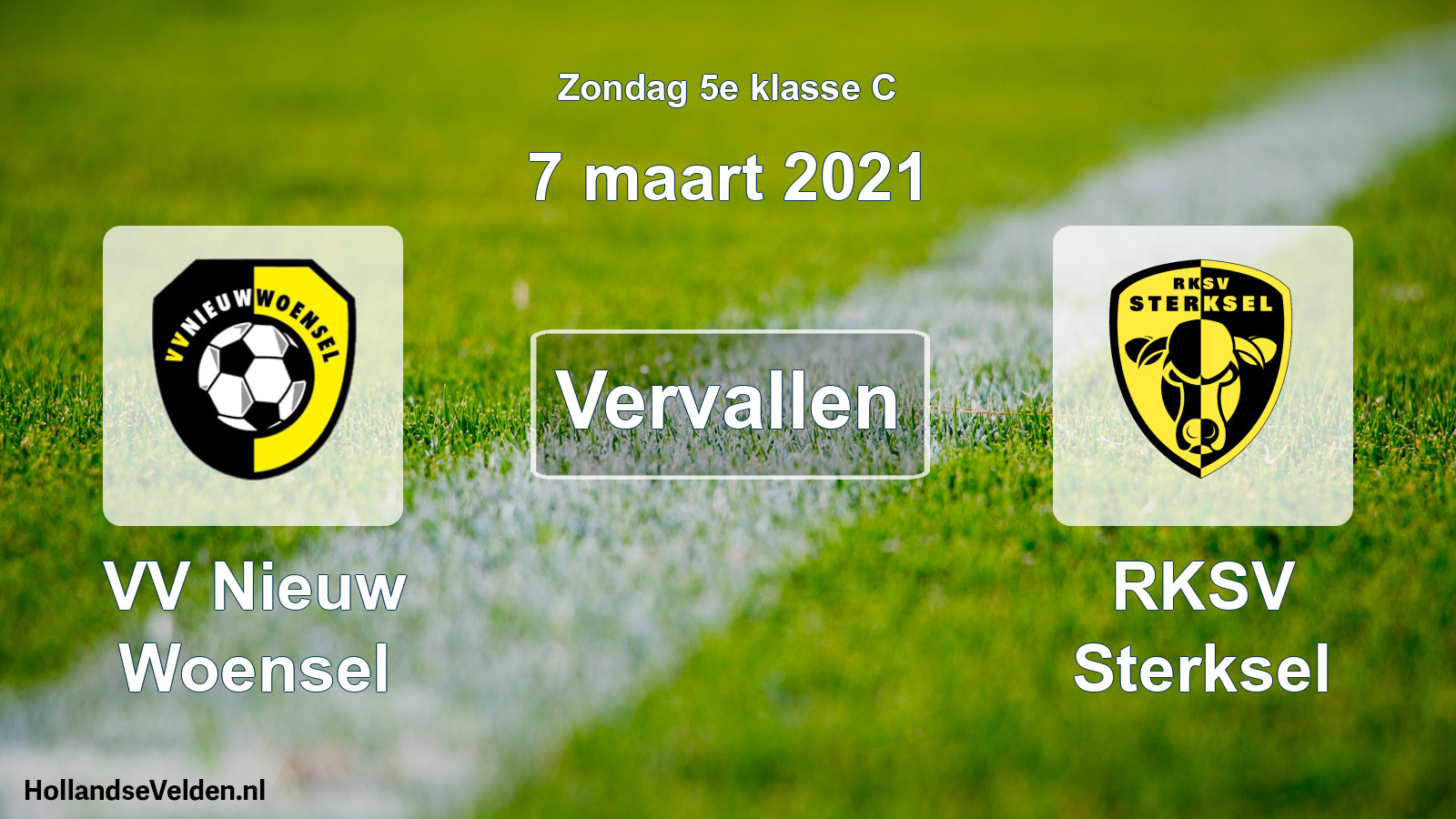Geplande wedstrijd: VV Nieuw Woensel - RKSV Sterksel (7 maart 2021)