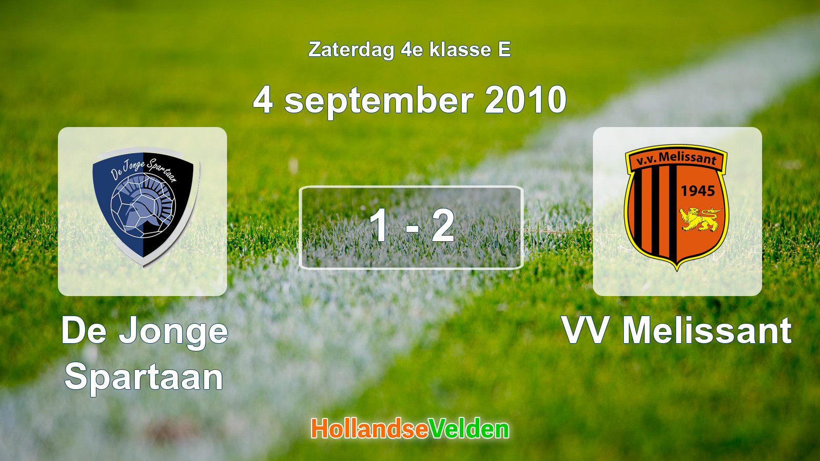 Gespeelde wedstrijd: De Jonge Spartaan - VV Melissant 1 - 2 (4 september 2010)