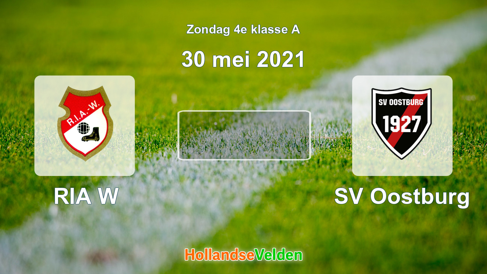 Geplande wedstrijd: RIA W - SV Oostburg (30 mei 2021)