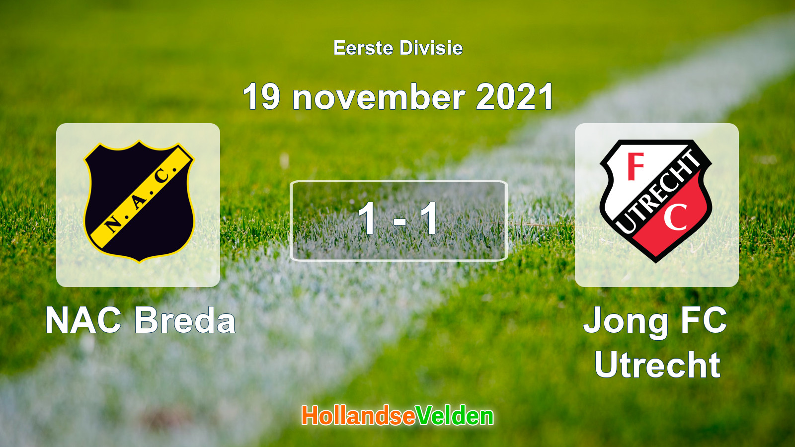 Gespeelde wedstrijd: NAC Breda - Jong FC Utrecht 1 - 1 (19 november 2021)