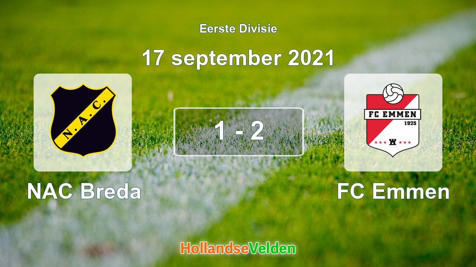Gespeelde wedstrijd: NAC Breda - FC Emmen 1 - 2 (17 september 2021)
