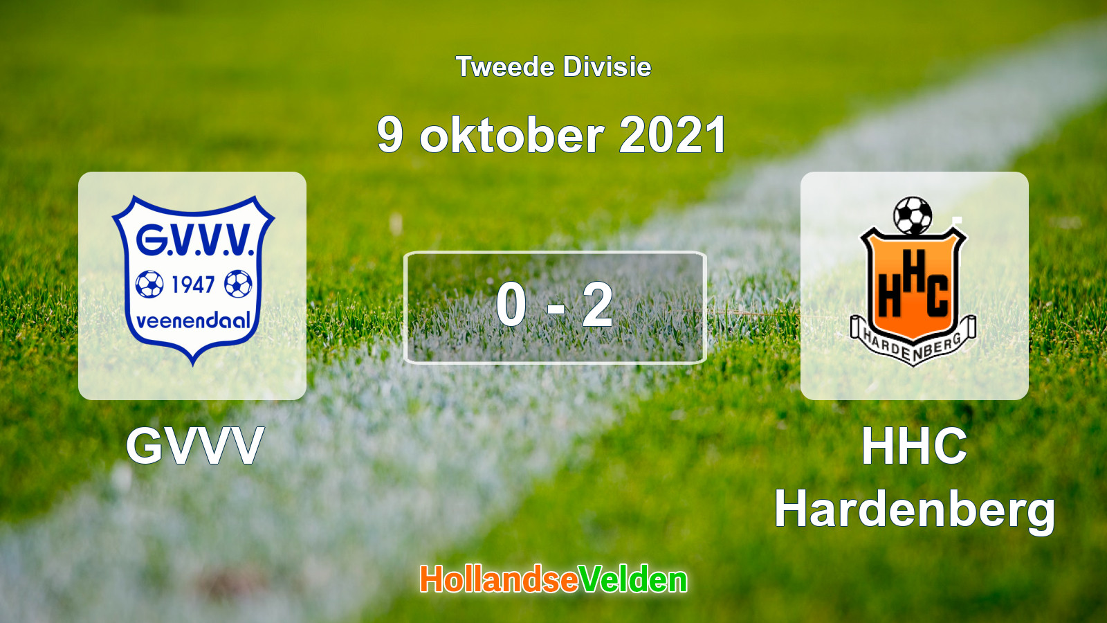 Gespeelde wedstrijd: GVVV - HHC Hardenberg 0 - 2 (9 oktober 2021)