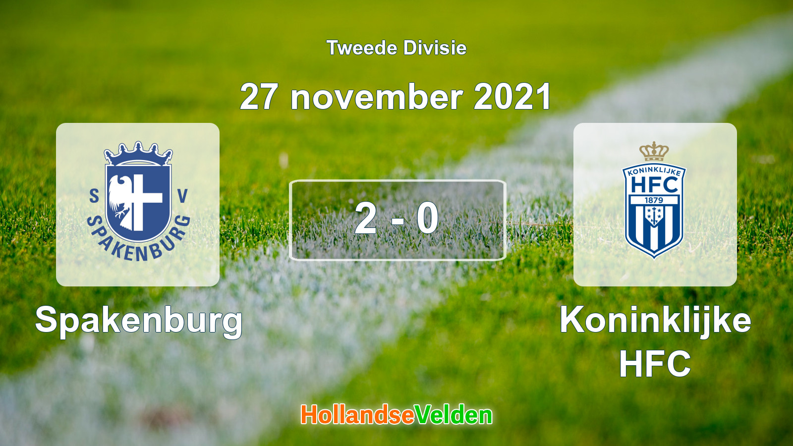 Gespeelde wedstrijd: Spakenburg - Koninklijke HFC 2 - 0 (27 november 2021)
