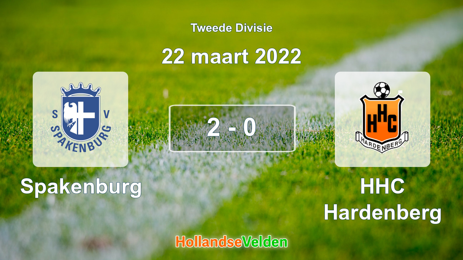 Gespeelde wedstrijd: Spakenburg - HHC Hardenberg 2 - 0 (22 maart 2022)