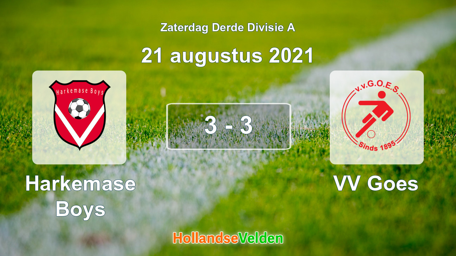 Gespeelde wedstrijd: Harkemase Boys - VV Goes 3 - 3 (21 augustus 2021)
