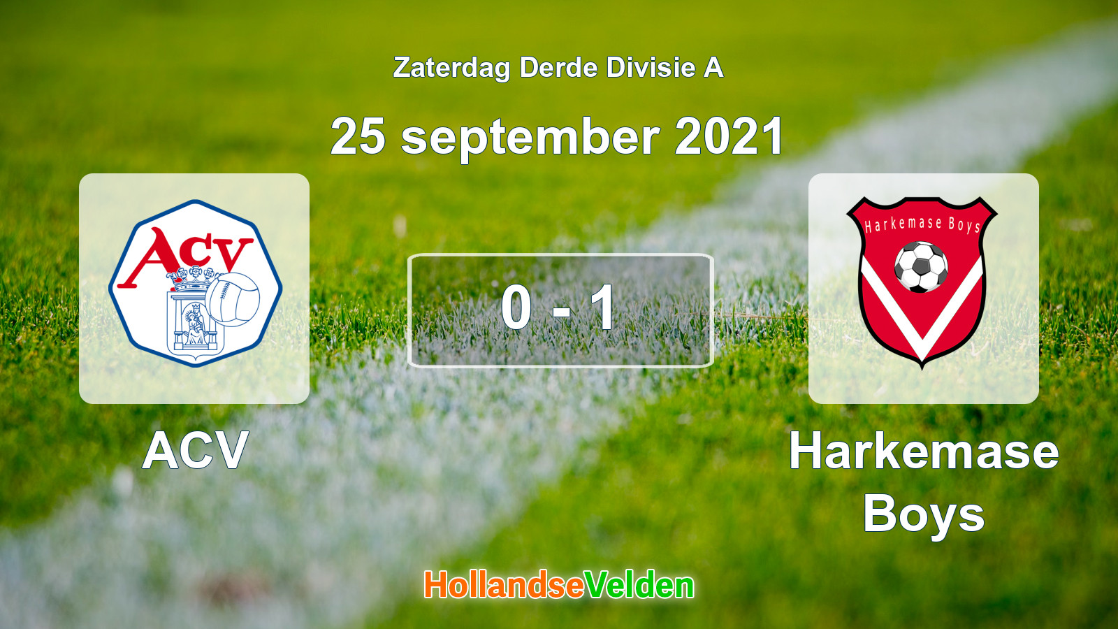 Gespeelde wedstrijd: ACV - Harkemase Boys 0 - 1 (25 september 2021)