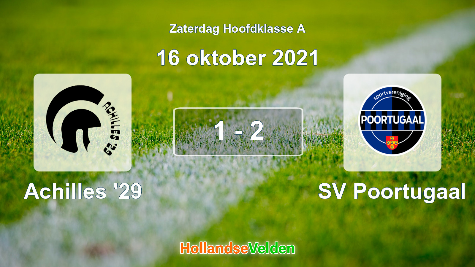 Gespeelde wedstrijd: Achilles '29 - SV Poortugaal 1 - 2 (16 oktober 2021)