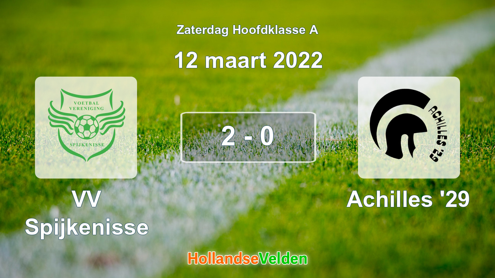 Gespeelde wedstrijd: VV Spijkenisse - Achilles '29 2 - 0 (12 maart 2022)