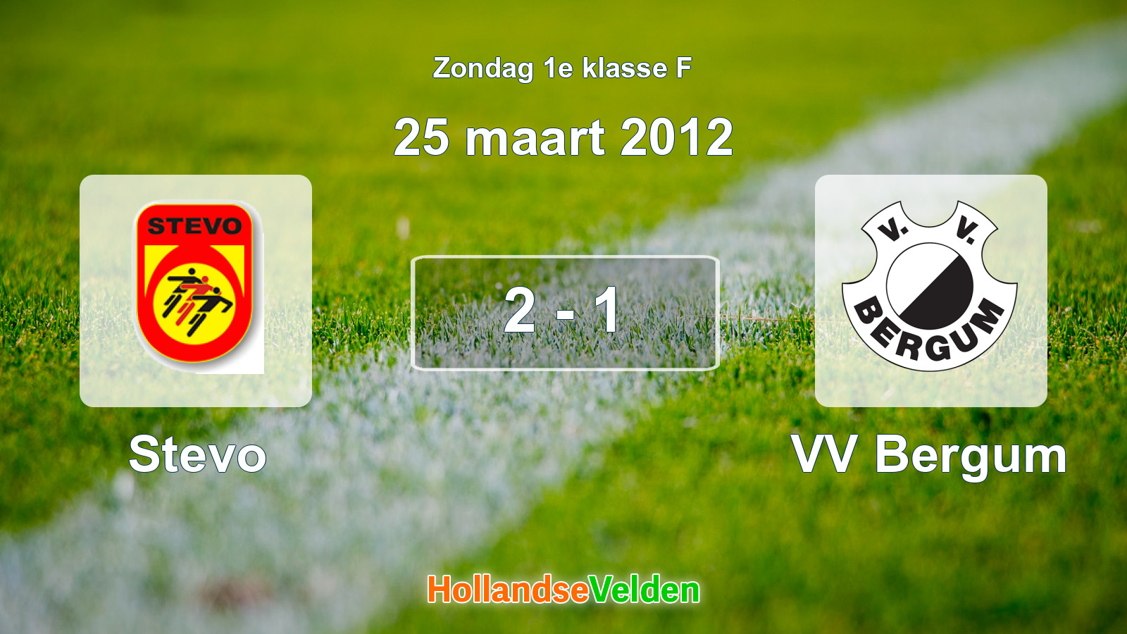 Gespeelde wedstrijd: Stevo - VV Bergum 2 - 1 (25 maart 2012)