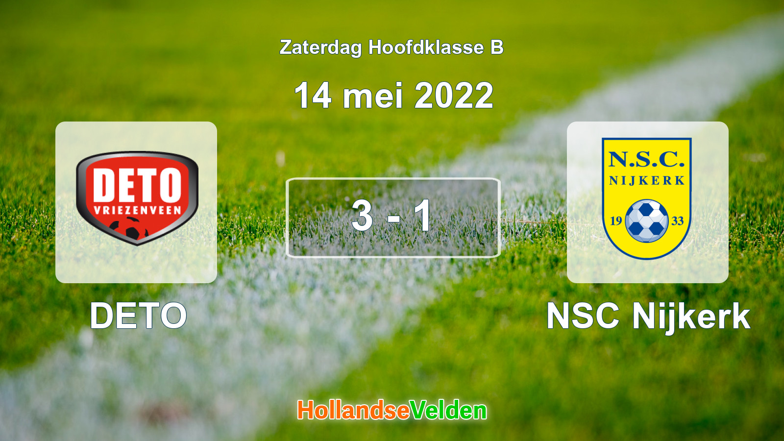 Gespeelde wedstrijd: DETO - NSC Nijkerk 3 - 1 (14 mei 2022)