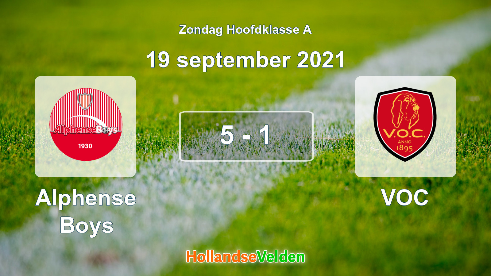 Gespeelde wedstrijd: Alphense Boys - VOC 5 - 1 (19 september 2021)