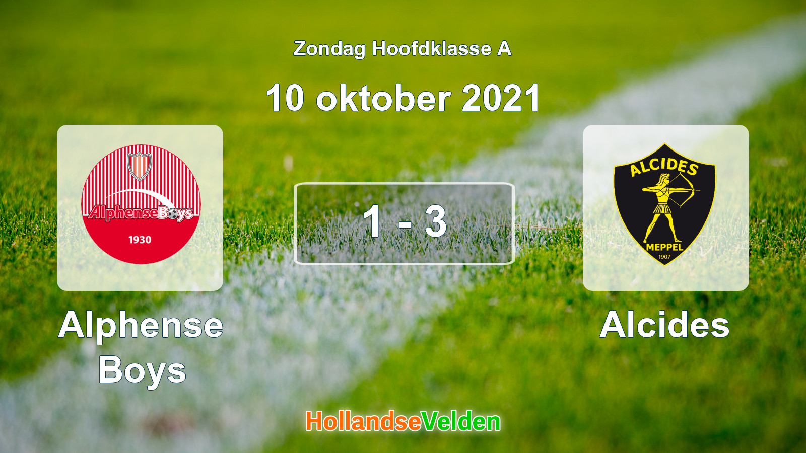 Gespeelde wedstrijd: Alphense Boys - Alcides 1 - 3 (10 oktober 2021)