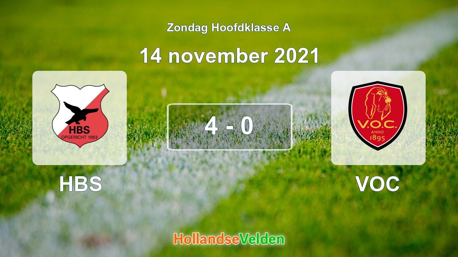 Gespeelde wedstrijd: HBS - VOC 4 - 0 (14 november 2021)