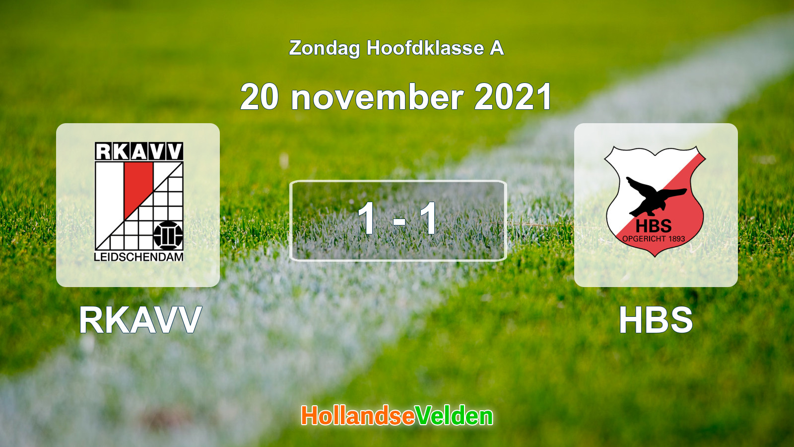 Gespeelde wedstrijd: RKAVV - HBS 1 - 1 (20 november 2021)