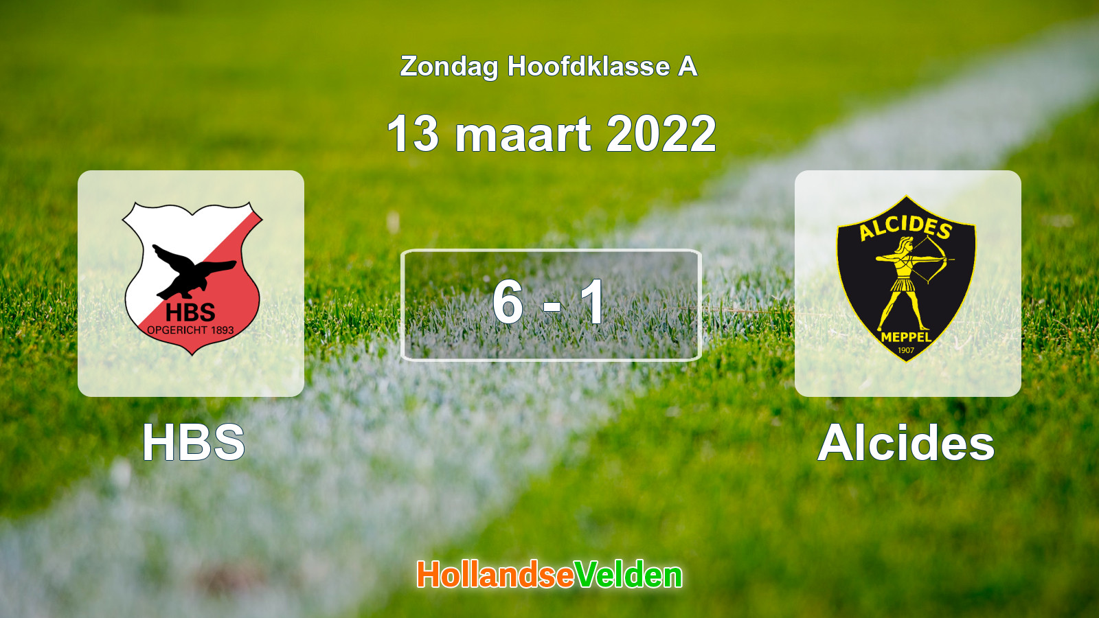 Gespeelde wedstrijd: HBS - Alcides 6 - 1 (13 maart 2022)
