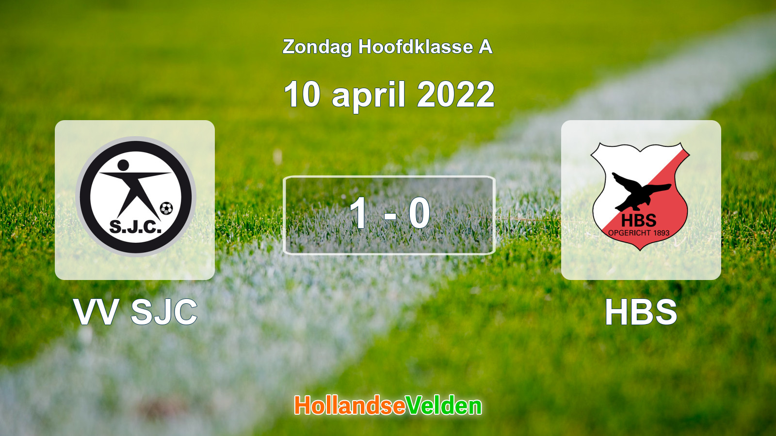Gespeelde wedstrijd: VV SJC - HBS 1 - 0 (10 april 2022)