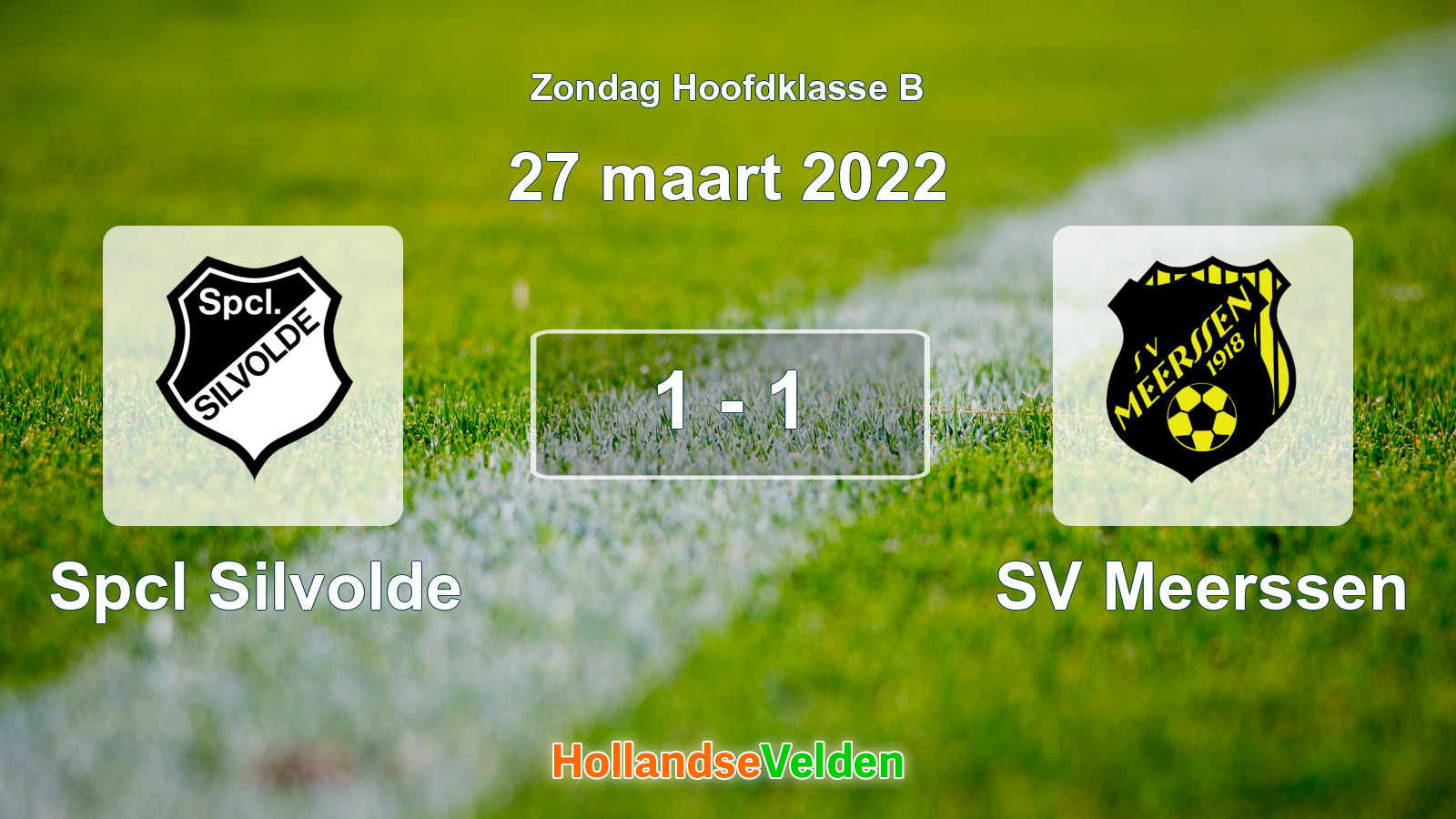 Gespeelde wedstrijd: Spcl Silvolde - SV Meerssen 1 - 1 (27 maart 2022)