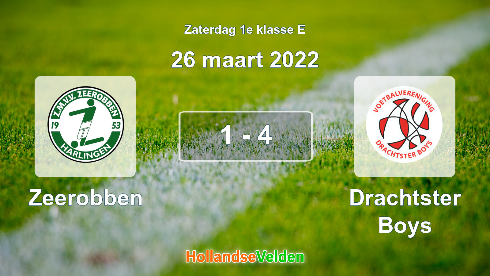 Gespeelde wedstrijd: Zeerobben - Drachtster Boys 1 - 4 (26 maart 2022)