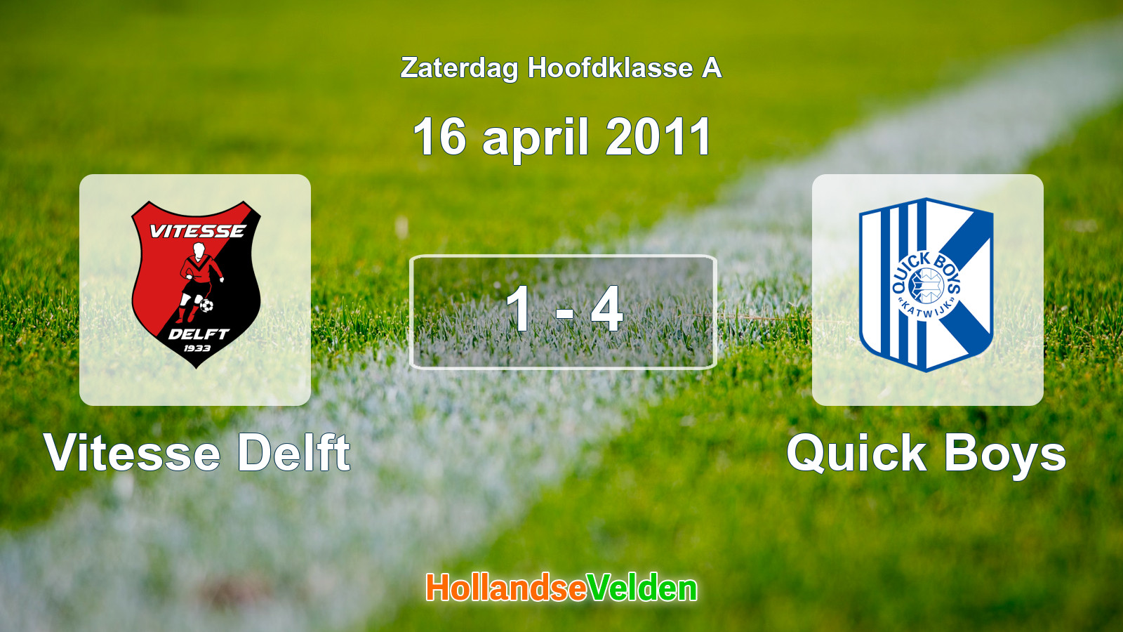 Gespeelde wedstrijd: Vitesse Delft - Quick Boys 1 - 4 (16 april 2011)