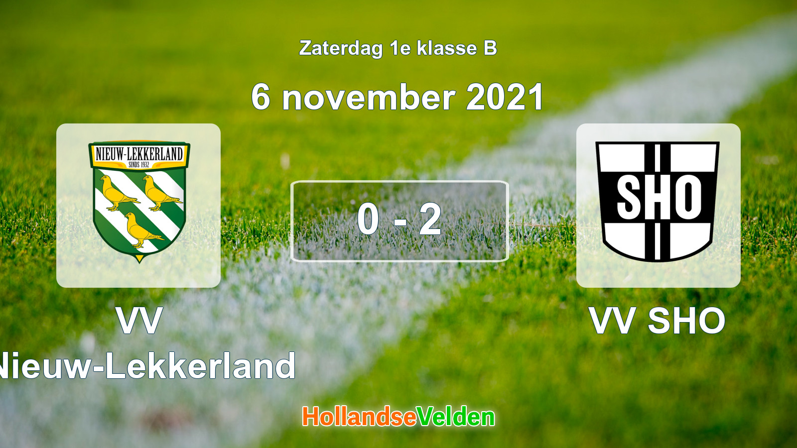 Gespeelde wedstrijd: VV Nieuw-Lekkerland - VV SHO 0 - 2 (6 november 2021)