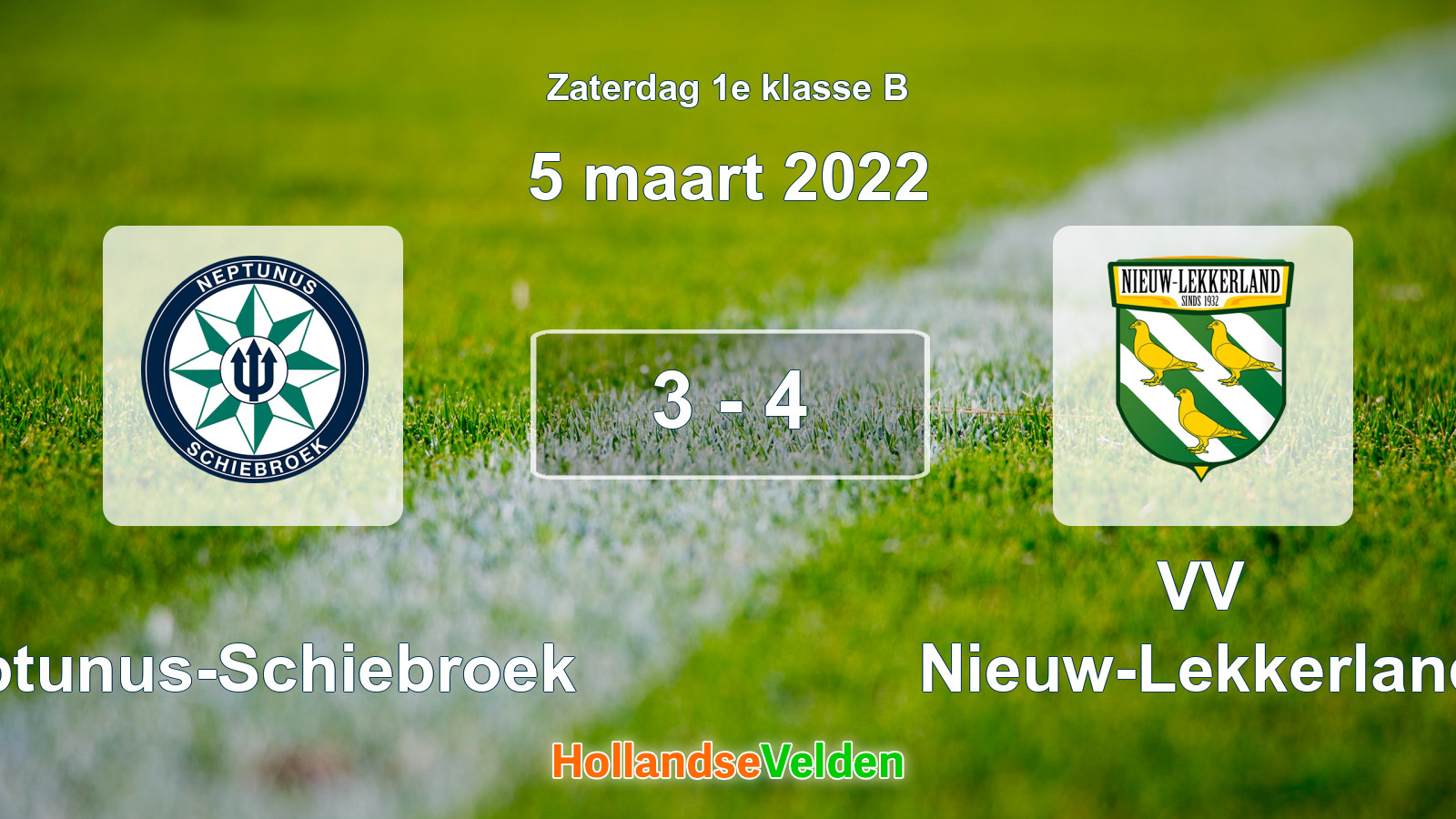 Gespeelde wedstrijd: Neptunus-Schiebroek - VV Nieuw-Lekkerland 3 - 4 (5 maart 2022)