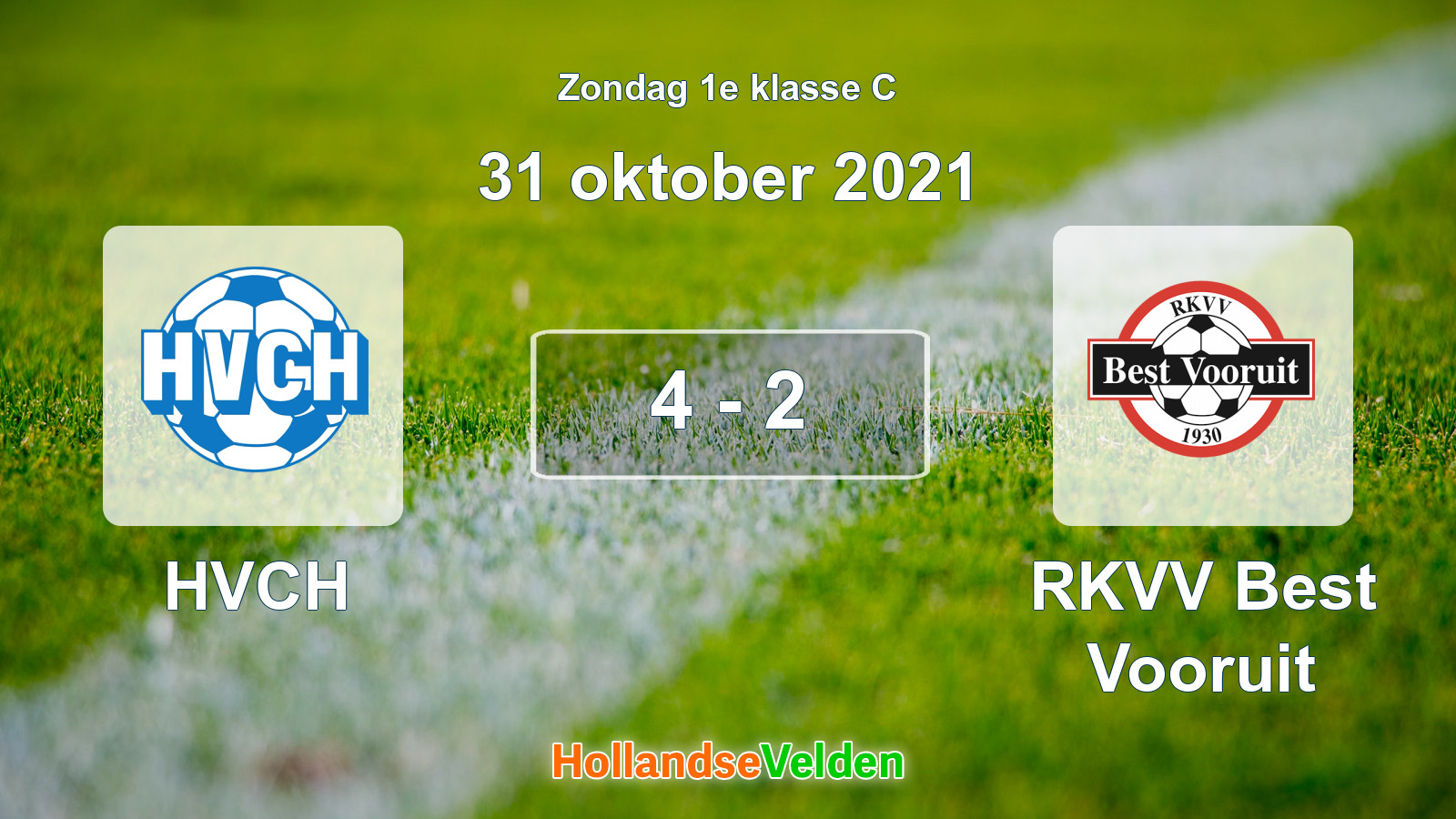 Gespeelde wedstrijd: HVCH - RKVV Best Vooruit 4 - 2 (31 oktober 2021)
