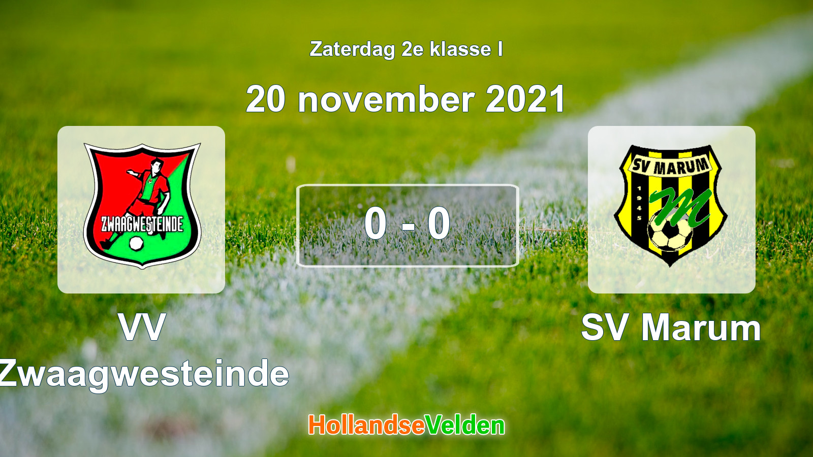 Gespeelde wedstrijd: VV Zwaagwesteinde - SV Marum 0 - 0 (20 november 2021)
