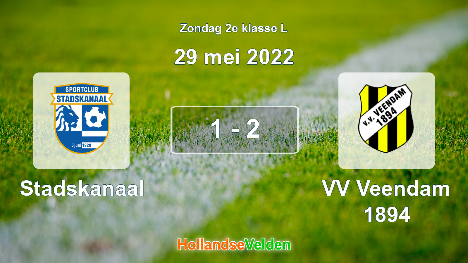 Gespeelde wedstrijd: Stadskanaal - VV Veendam 1894 1 - 2 (29 mei 2022)