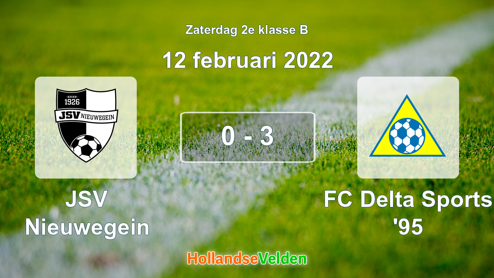 Gespeelde wedstrijd: JSV Nieuwegein - FC Delta Sports '95 0 - 3 (12 februari 2022)