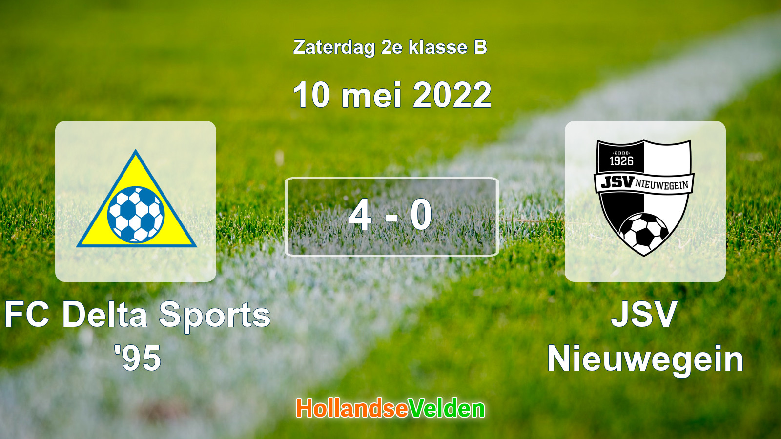 Gespeelde wedstrijd: FC Delta Sports '95 - JSV Nieuwegein 4 - 0 (10 mei 2022)
