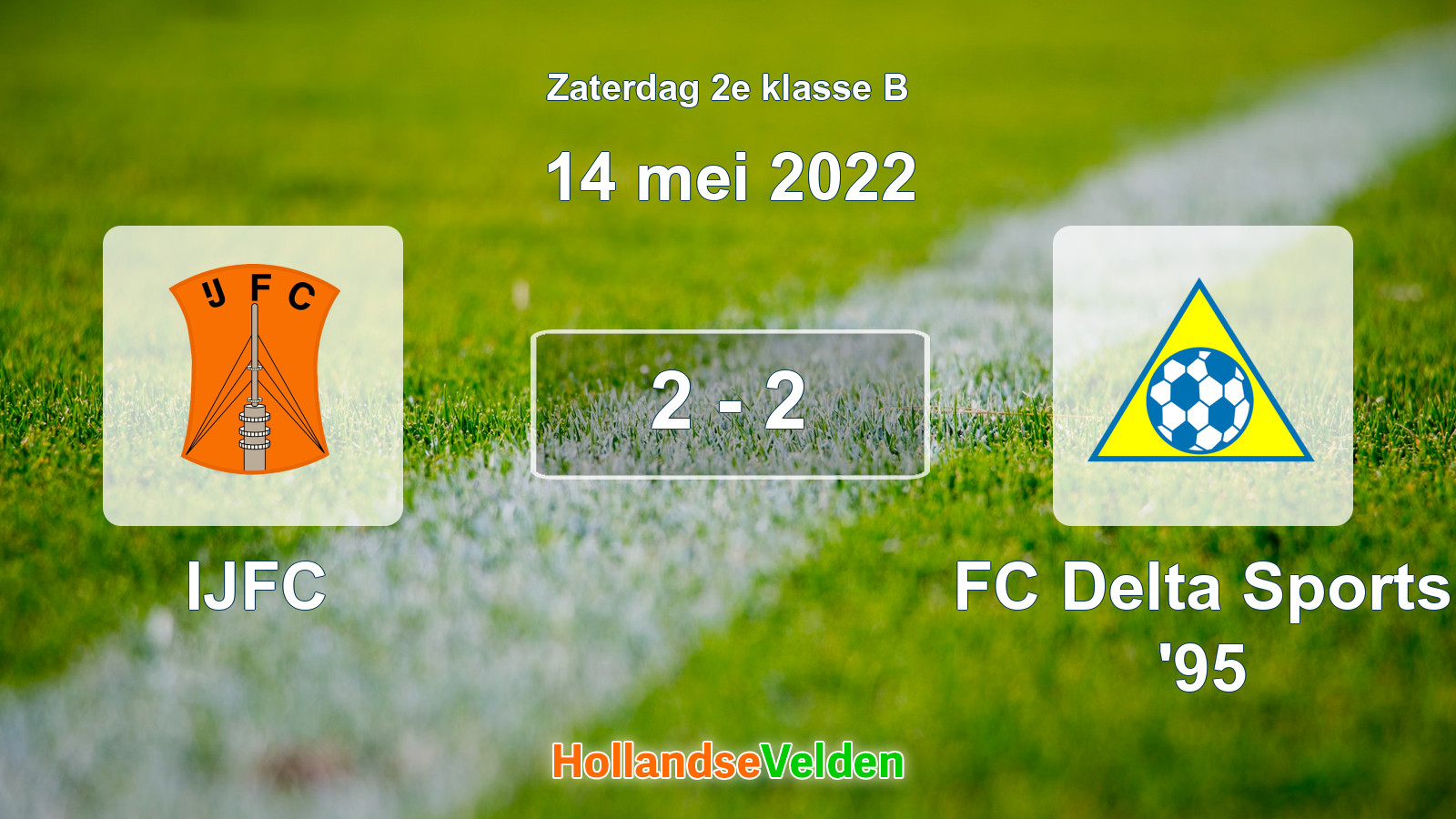 Gespeelde wedstrijd: IJFC - FC Delta Sports '95 2 - 2 (14 mei 2022)