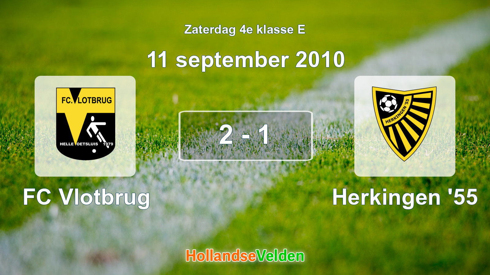Gespeelde wedstrijd: FC Vlotbrug - Herkingen '55 2 - 1 (11 september 2010)