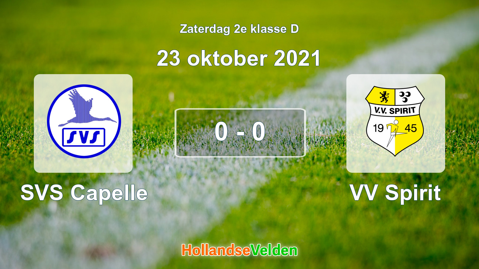 Gespeelde wedstrijd: SVS Capelle - VV Spirit 0 - 0 (23 oktober 2021)