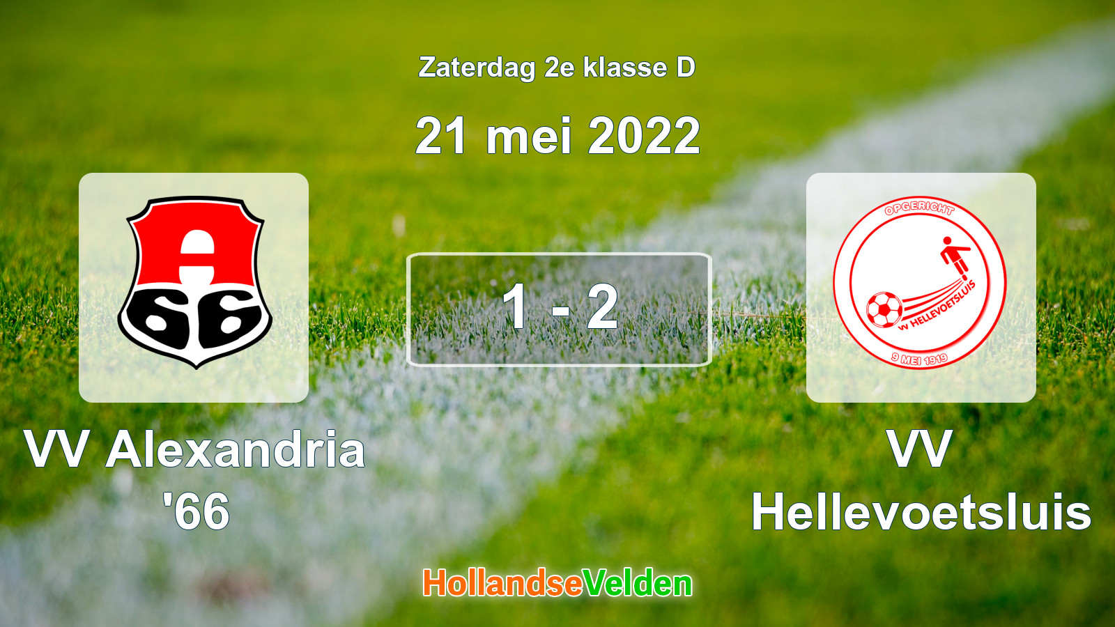 Gespeelde wedstrijd: VV Alexandria '66 - VV Hellevoetsluis 1 - 2 (21 mei 2022)