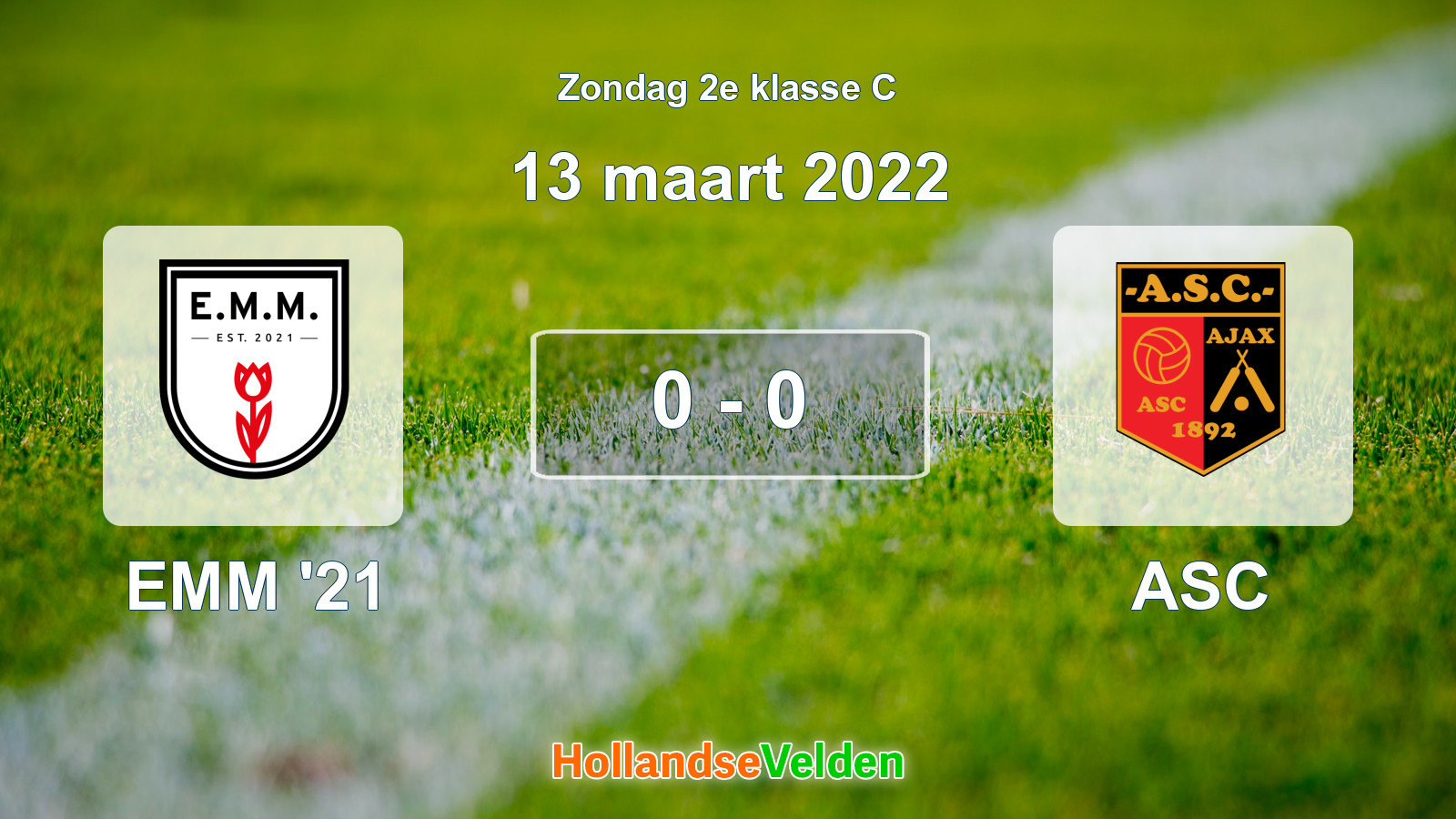 Gespeelde wedstrijd: EMM '21 - ASC 0 - 0 (13 maart 2022)