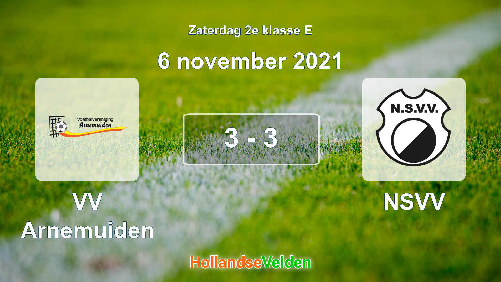 Gespeelde wedstrijd: VV Arnemuiden - NSVV 3 - 3 (6 november 2021)