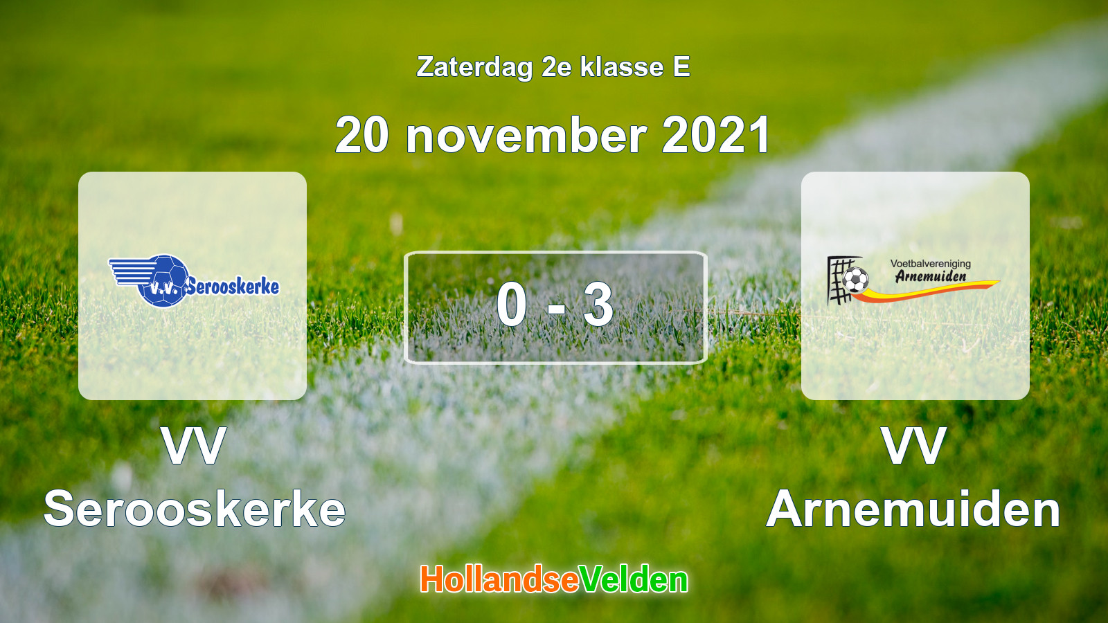 Gespeelde wedstrijd: VV Serooskerke - VV Arnemuiden 0 - 3 (20 november 2021)