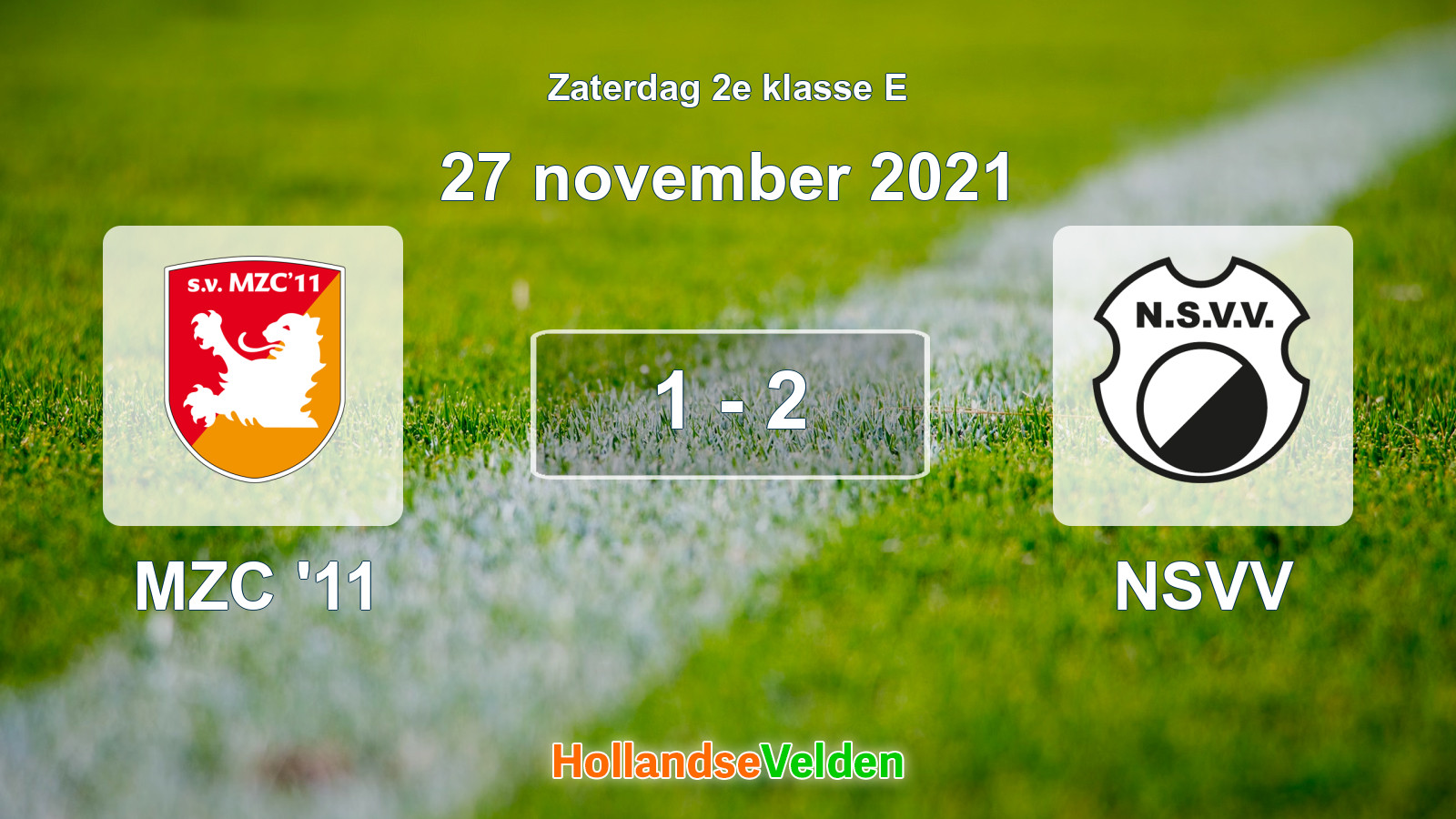 Gespeelde wedstrijd: MZC '11 - NSVV 1 - 2 (27 november 2021)