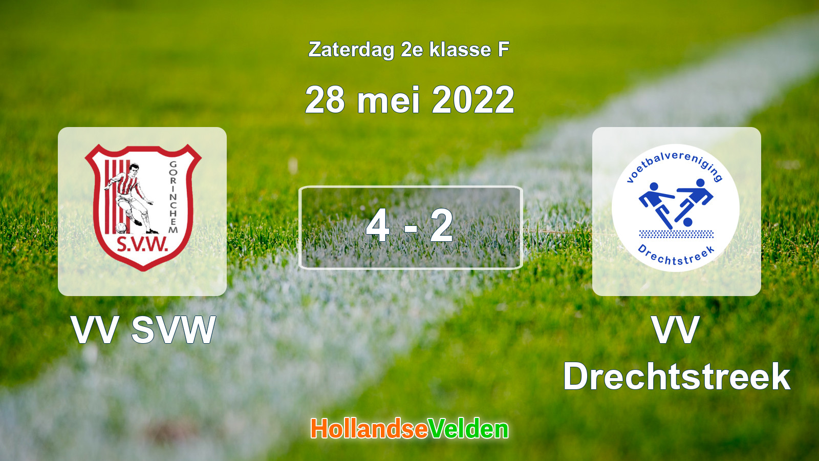 Gespeelde wedstrijd: VV SVW - VV Drechtstreek 4 - 2 (28 mei 2022)