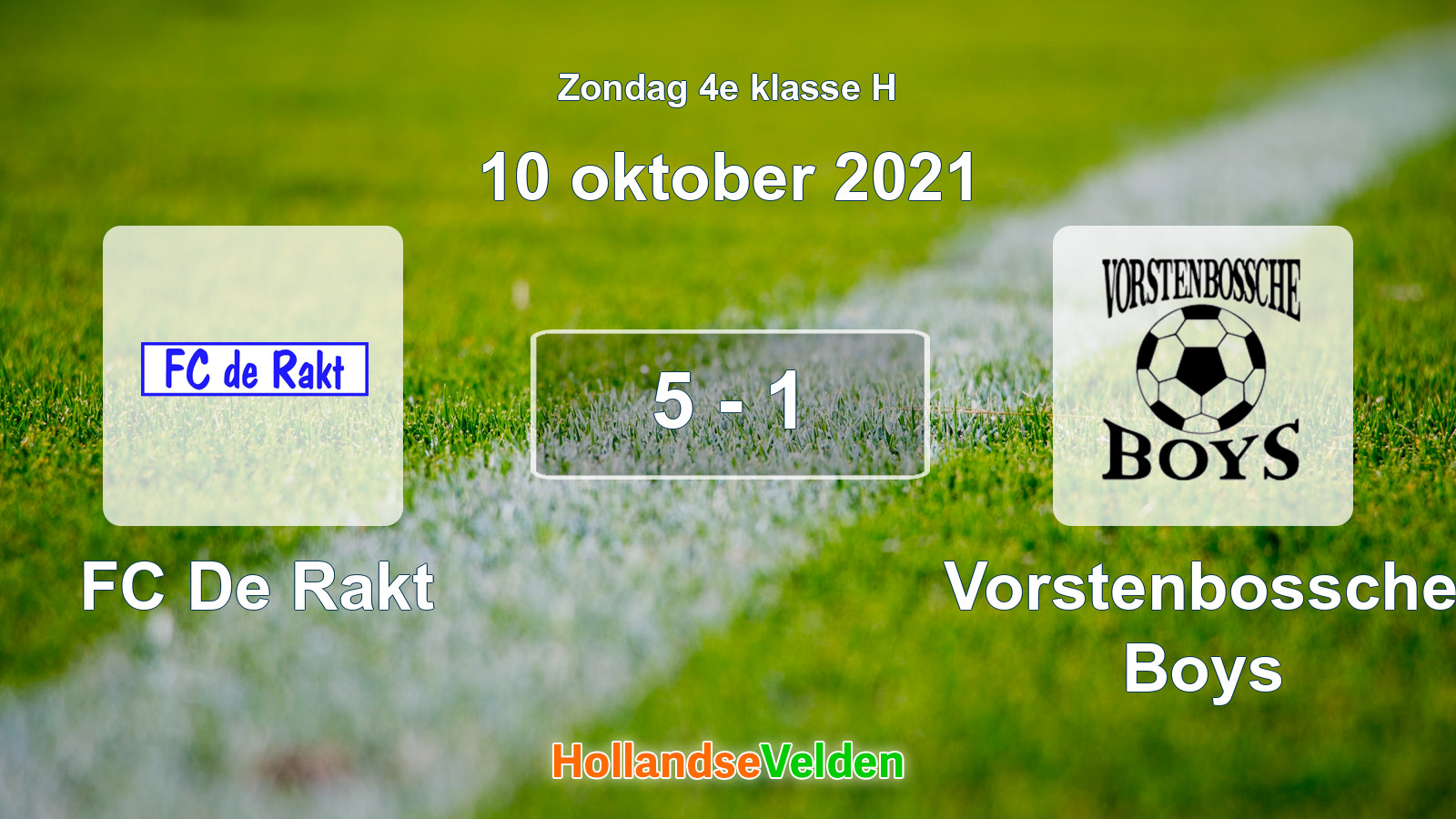 Gespeelde wedstrijd: FC De Rakt - Vorstenbossche Boys 5 - 1 (10 oktober 2021)