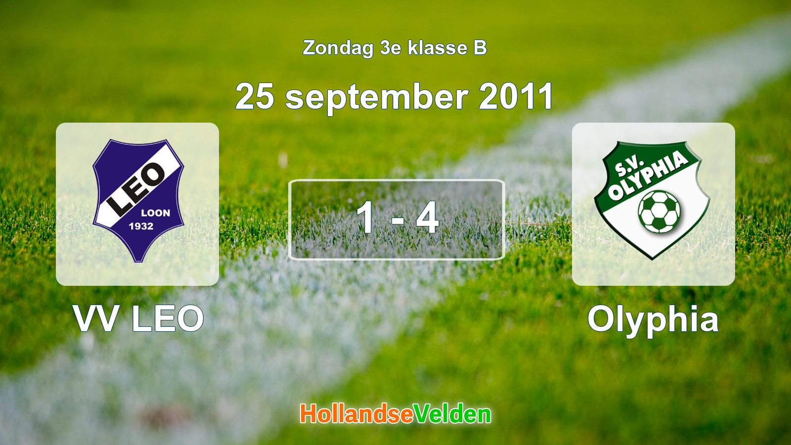 Gespeelde wedstrijd: VV LEO - Olyphia 1 - 4 (25 september 2011)