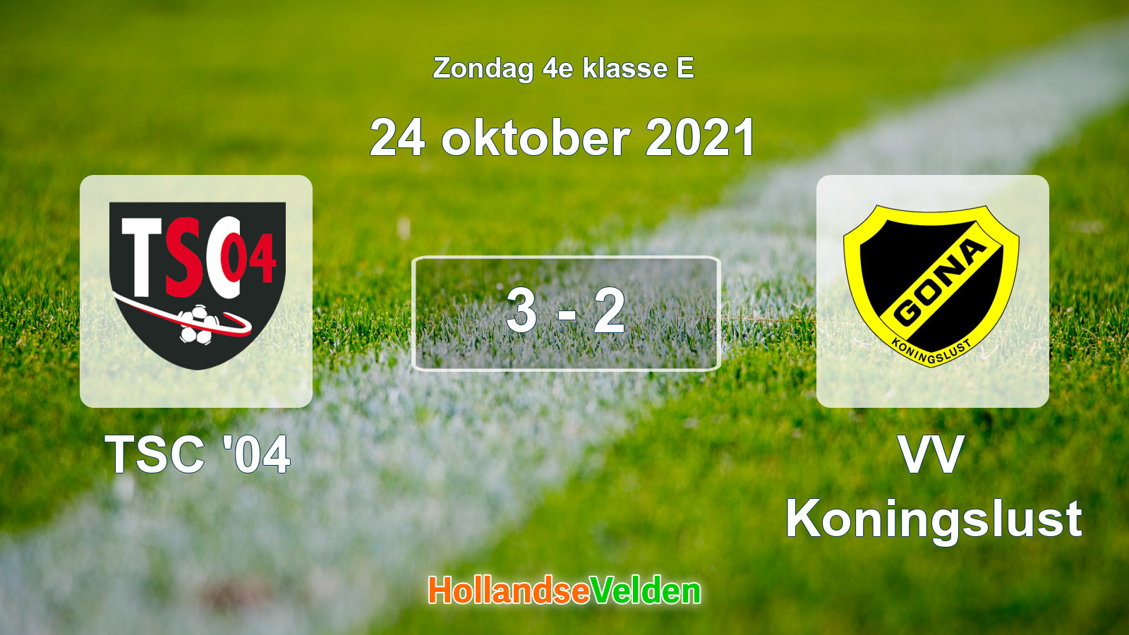 Gespeelde wedstrijd: TSC '04 - VV Koningslust 3 - 2 (24 oktober 2021)