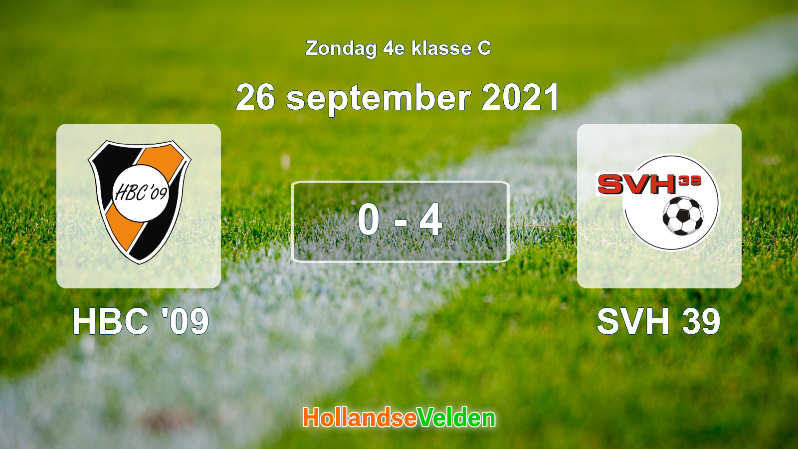 Gespeelde wedstrijd: HBC '09 - SVH 39 0 - 4 (26 september 2021)
