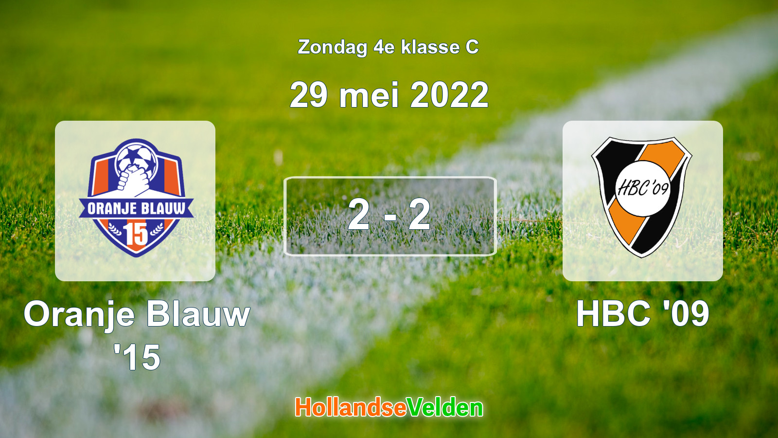 Gespeelde wedstrijd: Oranje Blauw '15 - HBC '09 2 - 2 (29 mei 2022)