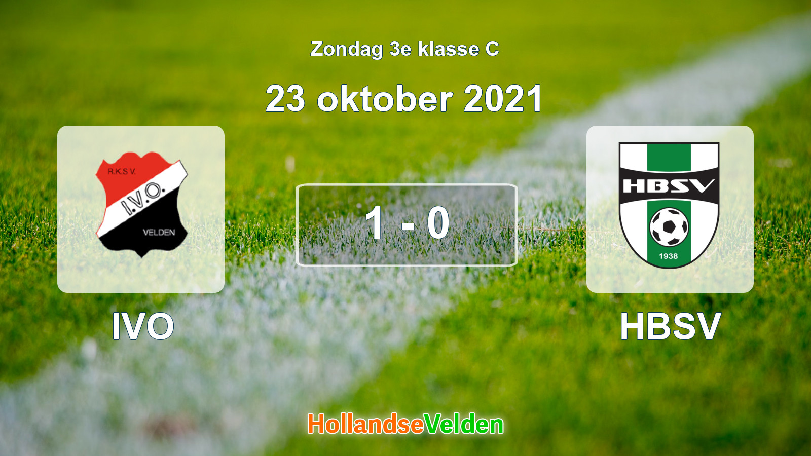 Gespeelde wedstrijd: IVO - HBSV 1 - 0 (23 oktober 2021)