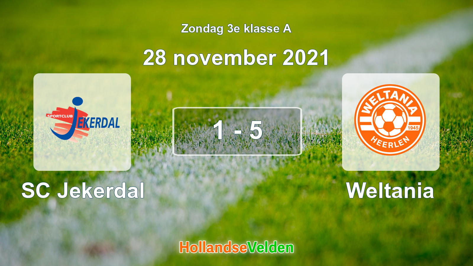 Gespeelde wedstrijd: SC Jekerdal - Weltania 1 - 5 (28 november 2021)