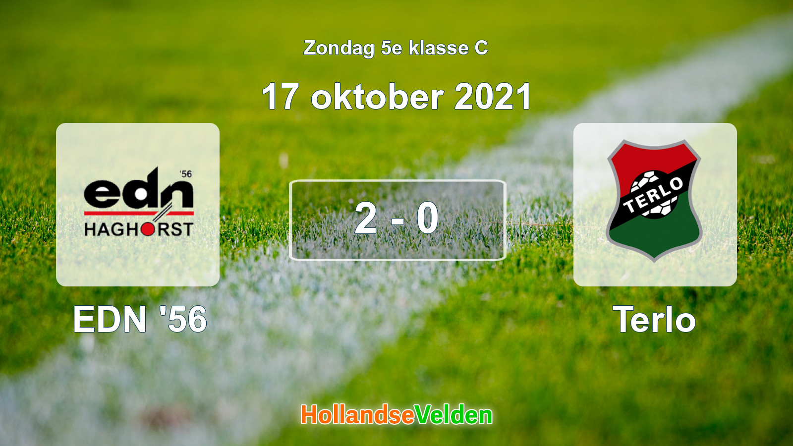 Gespeelde wedstrijd: EDN '56 - Terlo 2 - 0 (17 oktober 2021)