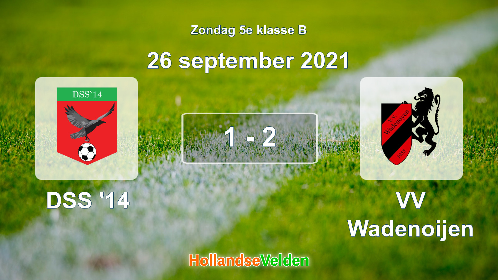 Gespeelde wedstrijd: DSS '14 - VV Wadenoijen 1 - 2 (26 september 2021)
