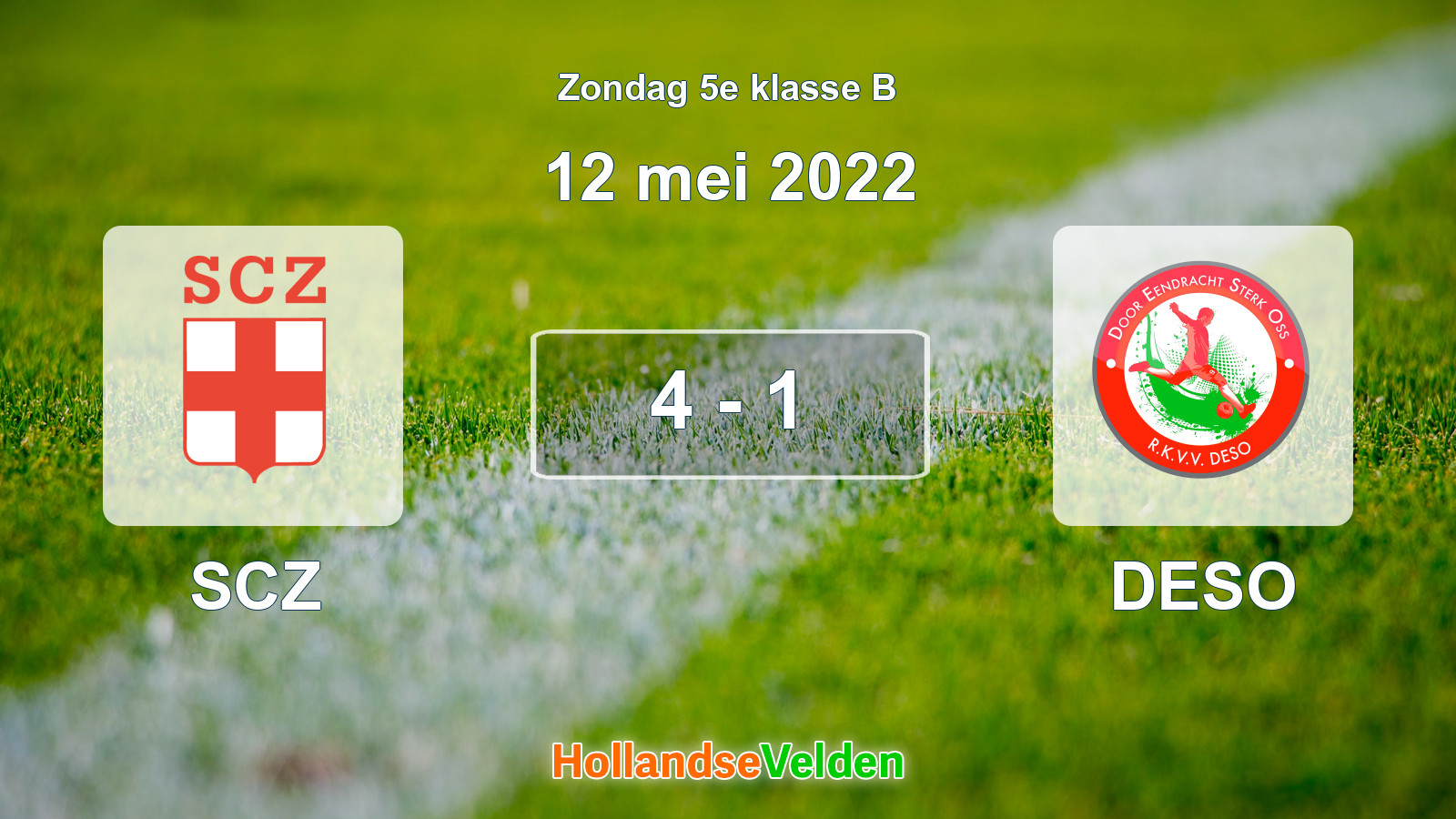 Gespeelde wedstrijd: SCZ - DESO 4 - 1 (12 mei 2022)